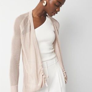 White House Black Market Cream Cardigan